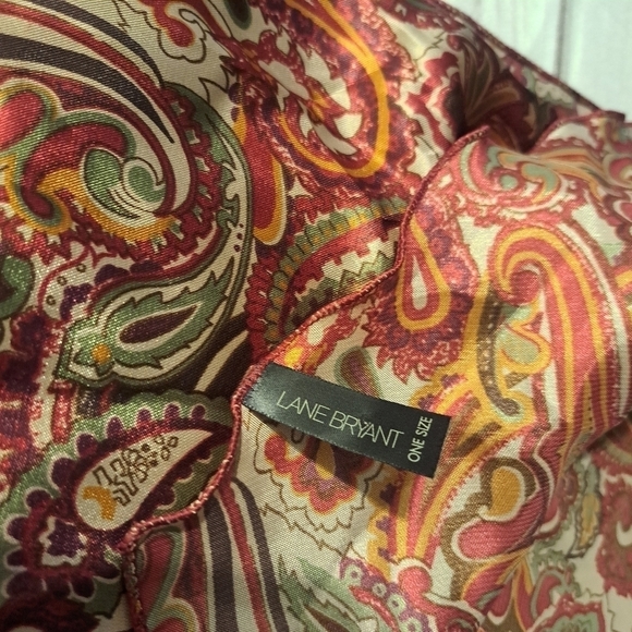 Lane Bryant Paisley Scarf Fall Colors - Picture 7 of 12